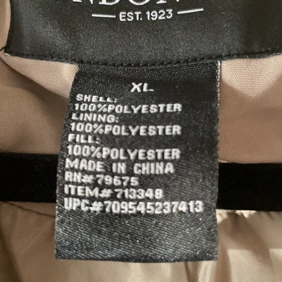 BNWOT London Fog Quilted jacket with hood size# XL - Picture 7 of 11